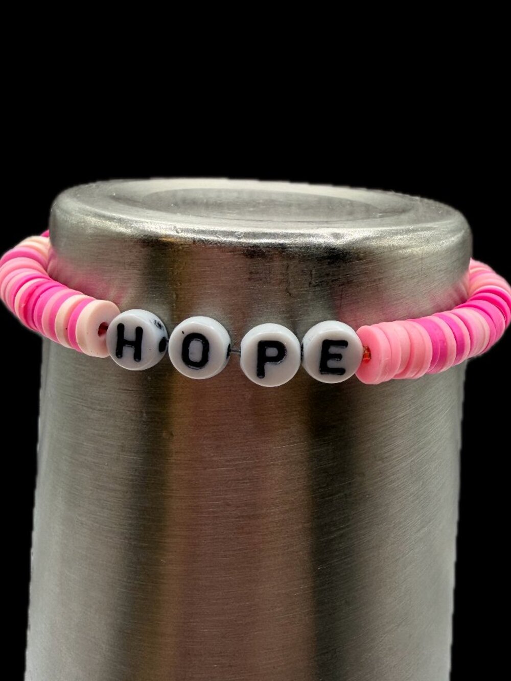 Custom Customized Name Romantic Stacker Bracelet - Clay Heishi Beads
